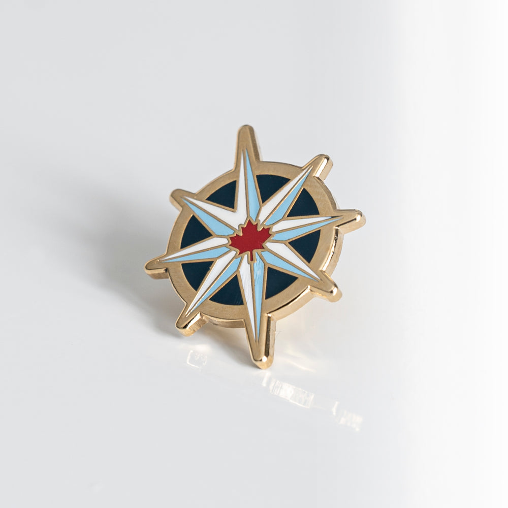 Collectible Compass Rose lapel pin